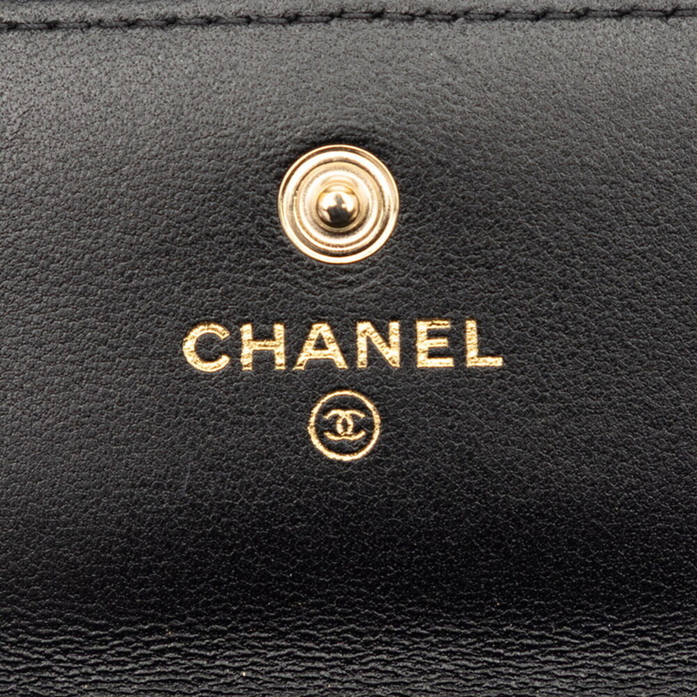CHANEL Black Leather Logo Wallet - Picture 6 of 7